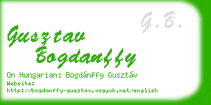 gusztav bogdanffy business card